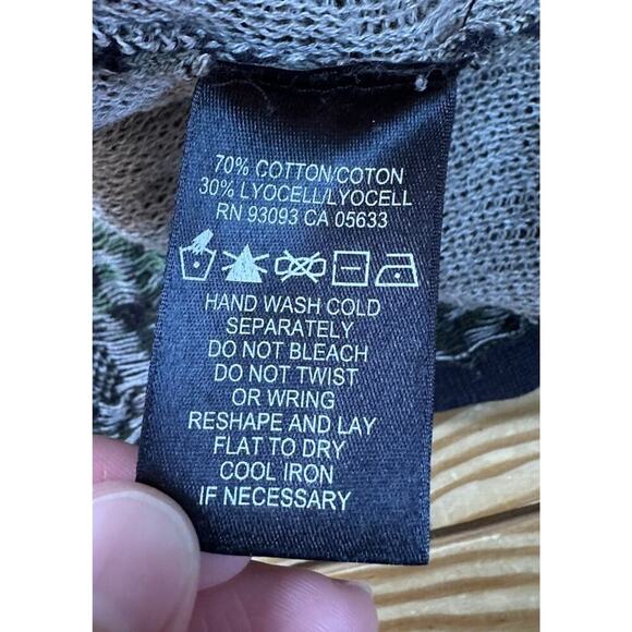 Nic + Zoe Patterned Pullover Sweater Size Medium Women’s Navy - Picture 4 of 7